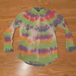 Unique tie dye button down
